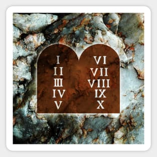 Ten Commandments Sticker